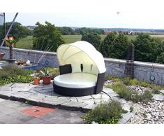 RATTANIA Relaxinsel Ruheinsel Valencia Mocca, Sonneninsel polyrattan, Sonneninsel Rattan, Lounge Insel, Gartenmuschel, Terrassen Lounge, Lounge Insel, Lounge Muschel,RATTANIA Valencia Mocca, 59-71696