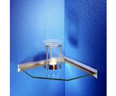 IB-Style - 2 Sets Eckregal Klarglas Ablage Glasregal mit Klemmleiste 30 cm