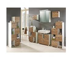 Schildmeyer 700544 Schieberegal, 38-68 x 31,5 x 165 cm, silberfichte Dekor