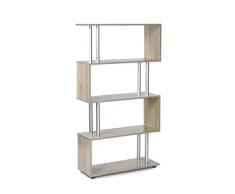 ts-ideen Design Raumteiler Regal Wand Hochregal Standregal Bücherregal Holz Sonoma Eiche
