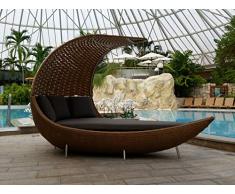 RATTANIA Relaxinsel Ruheinsel Cocoon, Sonneninsel polyrattan, Sonneninsel Rattan, Lounge Insel, Gartenmuschel, Terrassen Lounge, Lounge Insel, Lounge Muschel,RATTANIA Modell Cocoon 59-70310