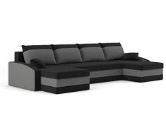 Sofini Ecksofa Sparta mit Schlaffunktion! Best Ecksofa! Eckcouch mit Bettkästen! (Haiti 17+ Haiti 14)