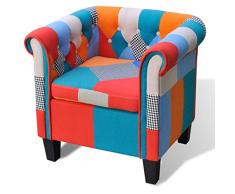 Namotu vidaXL Sessel mit Patchwork-Design Stoff