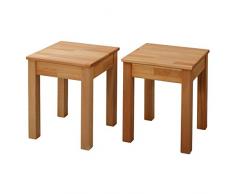 2 x Esszimmer Stuhl Massivholz Buche FSC 100% Tomas 35x35x45 cm Hocker
