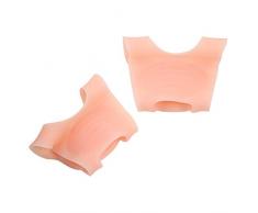 Nosii Elastische hintere Fußauflage Fersenkissen Ärmelfuß Valgus Varus Korrektur Crossfoot Straightener Foot Care Tool (Color : Skin Color)