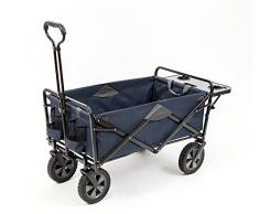 Mac Sports Faltbarer Outdoor-Allzweckwagen mit Klapptisch und Getränkehalter, Blau