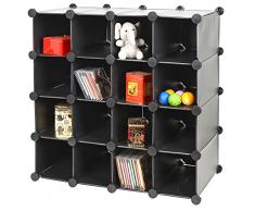Regal Schrank Steckregal Standregal Schuhregal Wandregal Flurschrank in Schwarz