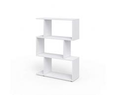 Vicco Raumteiler LEVIO Bücherregal Standregal Aktenregal Hochregal Aufbewahrung Regal (weiß)