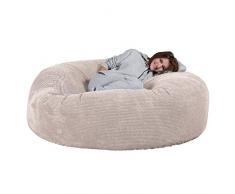 Lounge Pug®, Mega-Mammoth Sofa Sitzsack XXL, Schlafsofa, Pom-Pom Creme