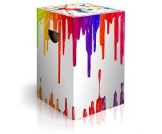 murando Papphocker Motiv Kunst 45x30x30 cm faltbar Papier Hocker ergonomischer Karton Photohocker Falthocker n-C-0154-ap-a
