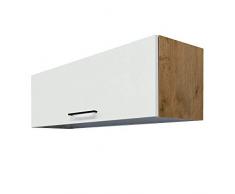 MMR Küchen-Klapphängeschrank GLASGOW - Küchenschrank - Hängeschrank - 100 cm breit - Creme Matt