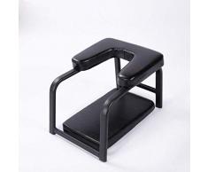 COUYY PU-Leder Inverted Hocker Stahlrahmen Yoga Inverted Stuhl-Ideal für Stressabbau und Bodybuilding Eignung und Gymnastik,Schwarz