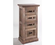 Schubkastenkommode aus Linde teilmassiv in braun gebeizt