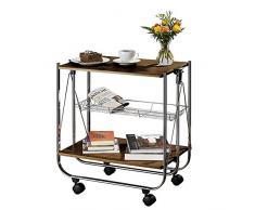 Wenko Servierwagen DINETT Deluxe, nussbaum, zusammenklappbar