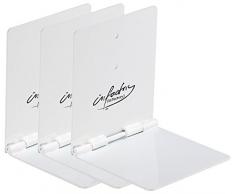infactory Bücherturm Regal: Unsichtbares Bücherregal aus Metall, 3er-Set (Buch Regal)