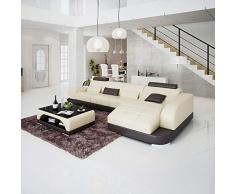 Its-Me Futuristische Designer Sofa Kombinationen|von Uns konfiguriert oder selbst stylen|feinstes weiches Leder|Wohnlandschaft|Ledercouch|LED|Bluetooth Lautsprecher|USB|