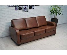 Quattro Meble Echtleder 3 Sitzer Sofa LISBONA FS Breite 190cm mit Schlaffunktion Ledersofa Echt Leder Couch große Farbauswahl !!!