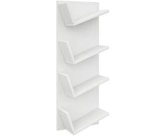 VCM Design Regal Wandregal Wandschrank Hängeregal CD DVD Bücherregal Sammelregal Möbel Weiß Lansi