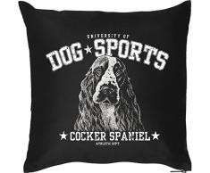 Goodman Design Kissen mit coolem Hundemotiv - Dog Sports - Cocker Spaniel - Für Tierliebhaber - Couch Kissen - Geschenkidee