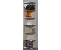 Eckregal Eiche sägerauh 5 Regalböden Abschlußregal Eiche - (2799)