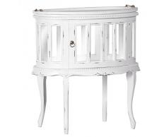 Casa Padrino Bar Schrank Weinschrank Whiskey Schrankbar Shabby Chic Look Weiß - Barock Rokoko Jugendstil Glasschrank