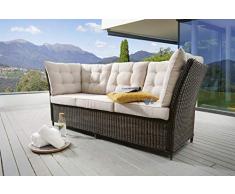 Destiny 3er Loungesofa Palma Vintage braun Lounge Sofa Bank Gartensofa