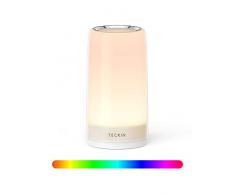 TECKIN Nachttischlampe Touch Dimmbar,Tischleuchte,Tischlampe LED Berührungssensitive Tischlampe mit Dimmbarem Warmem Weißlicht Nachttisch-Leuchte für Schlaf- und Wohnzimmer