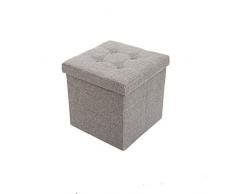 malin-system - Sitzhocker (38x38x38) – Fußbank mit Stauraum – Faltbarer Sitzwürfel mit abnehmbaren Deckel – Beinauflage