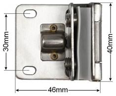 2x Edelstahl Glastür Scharnier Türbeschlag Türband Vitrine Glasvitrine Holz