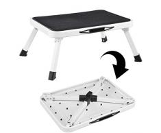 Wohnwagen Trittstufe klappbar - Tritt belastbar bis 150 kg - Camping Klapptritt mit Rutschfester Oberfläche