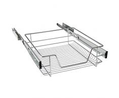 MCTECH Küchenschublade Teleskopschublade Schrankauszug Schlafzimmerschränke Küchenschrank Vollauszug Schublade (50cm)
