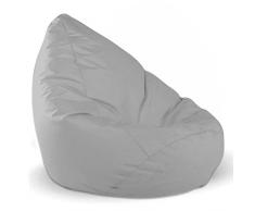 toti24 Sitzsack Sessel XL - XXL mit Füllung - für Kinder und Erwachsene - In & Outdoor Sitzsäcke Kissen Sofa Hocker Sitzkissen Bodenkissen (XL ca.68cm Durchmesser, Grau)