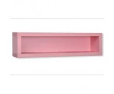 WANDREGAL, WANDBOARD, STECKBOARD, HÄNGEREGAL L:1080 T:235 H:280mm, Farbe:Rosa