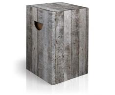 murando Papphocker Motiv Holz 45x30x30 cm faltbar Papier Hocker ergonomischer Karton Photohocker Falthocker f-C-0345-ap-a