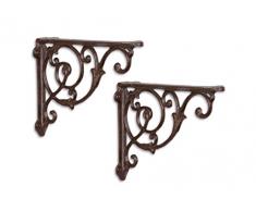 Wandwinkel Winkel Wandhalter Bücherregal Regalträger Set Gusseisen Andalucia Antik Stil Moritz SL-59-BR