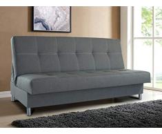 Schlafsofa Bella mit Schlaffunktion - 3 Sitzer Sofa, Couch mit Bettkasten, Bettsofa, Schlafsofa, Polstersofa, Couchgarnitur (Graphit (Inari 94))