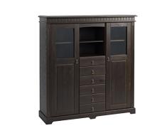 CORDOBA Highboard 2-trg Kommode Kiefer massiv kolonial lackiert