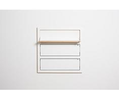 Ambivalenz Fläpps Regal - weiß - DREI Regalfächer - 80 x 80 x 3 cm - Malte Grieb