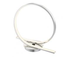 LED 21 Watt Tisch Leuchte Chrom satiniert Wohnzimmer Beleuchtung Schalter Globo 67817-21T