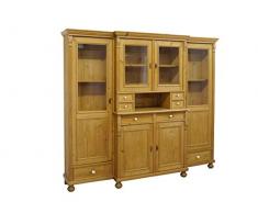 Antiker Buffetschrank aus Weichholz | Buffet Schrank Küchenschrank | Gründerzeit um 1880 | 4-türig B: 220 cm (9437)