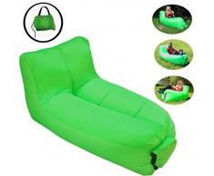 Aufblasbarer Sofa Stuhl Tragbarer aufblasbarer Liegestuhl Luftsofa mit Verstellbarer Rückenlehne Aufblasbarer Lounge-Sessel