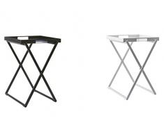Serviertisch Tabletttisch klappbar Schwarz oder Weiss Metall Aquanova Icon, Farbe:Schwarz