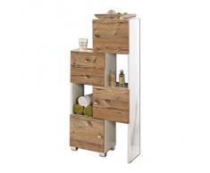 Schildmeyer 121928 Schieberegal, 38-68 x 31,5 x 133 cm, silberfichte Dekor