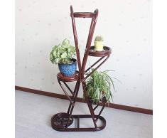 MYPNB Blumenständer Stehen Rattan-Blumen-Anlage Rattan Regal Mehrschichtige Racks Rattan Blumen Mehrere Blumentöpfe Regal Mobil-Becken Rahmen Mehrschichtige Blumenständer
