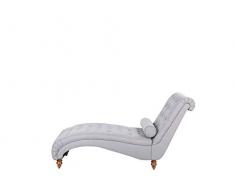 Beliani Moderne Chaiselongue in Grau Stoffbezug Muret