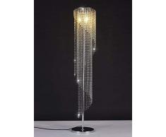 Raelf Silver Crystal Stehleuchte S-Form-Chrom Stehleuchte E14 / E12 Moderne minimalistische Stehlampe Kristall Stehleuchte Moderne minimalistische Wohnzimmer Schlafzimmer Stehleuchte Leselampe im Wohn