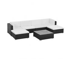 vidaXL Gartenmöbel 19-TLG. Poly Rattan Sofa Sitzgruppe Lounge Sitzgarnitur