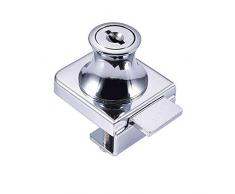 Zylinder-Möbelschloss, das Schraube sperrt, gleichzeitiges Verriegelungsschloss, Zinklegierungs-Glasvitrine Kabinettglastürschloss, mit 2 Schlüsseln