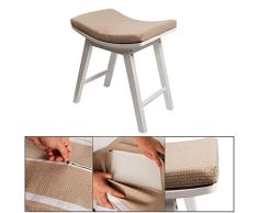 CCLIFE Hocker Schminkhocker Schminktischhocker Sitzhocker Holzhocker für Schminktisch Polsterhocker Modern weiß bunt