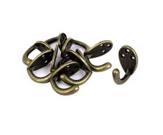 uxcell a16062000ux0397 Wand Aufhänger Schlafzimmer Bücherregal Legierung Wand montiert Haken Aufhänger Bronze Tone 100